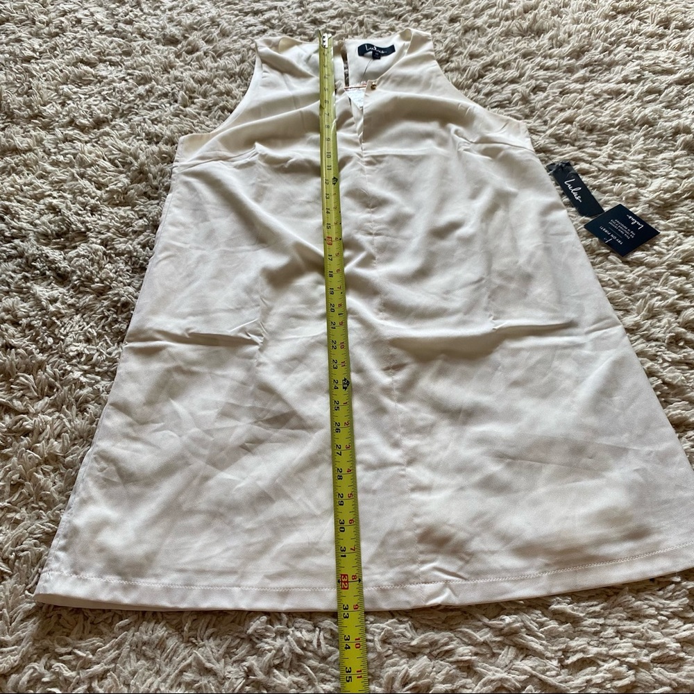 Lulu’s White Sleeveless Sheath Mini Dress Size M - Picture 11 of 11